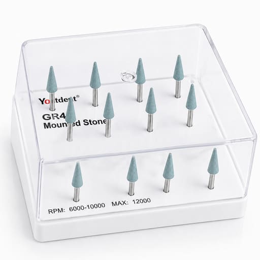 Youdent Composite Contouring & Shaping Kit RA - GR042 | Green Cone Shaped (Pack of 12)