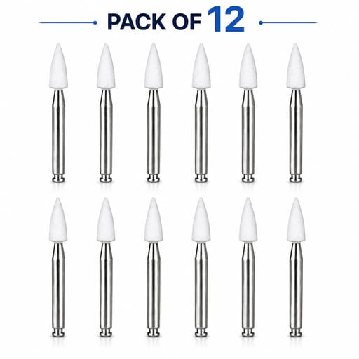 Youdent Composite Interproximal & Groove Finishing Kit RA - WR033 | White Flame Shaped (Pack of 12)