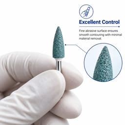 Youdent Composite Interproximal & Margin Refinement Kit FG - GF032 | Green Flame Shaped (Pack of 12) - 6