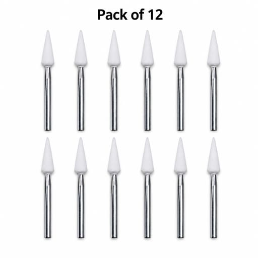 Youdent Composite Surface Finishing & Smoothing Kit FG - WF043 | White Cone Shaped (Pack of 12)