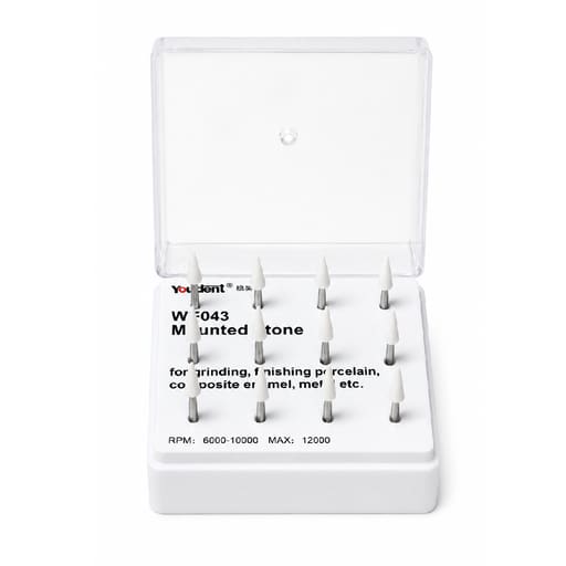 Youdent Composite Surface Finishing & Smoothing Kit FG - WF043 | White Cone Shaped (Pack of 12)