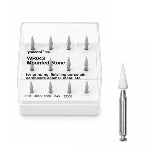 Youdent Composite Surface Finishing & Smoothing Kit RA - WR043 | White Cone Shaped (Pack of 12)