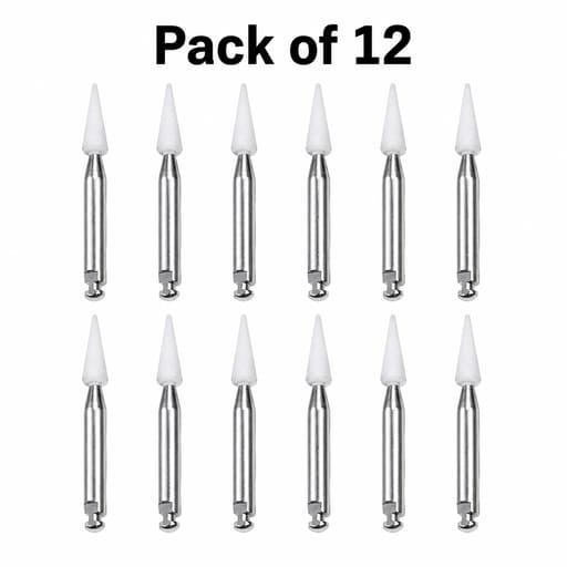 Youdent Composite Surface Finishing & Smoothing Kit RA - WR043 | White Cone Shaped (Pack of 12)
