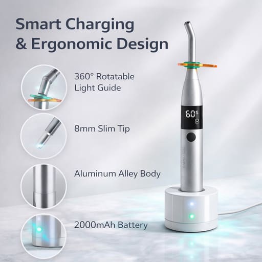 SuperEndo CuraOne 1 Second Light Cure Unit With Caries Detection