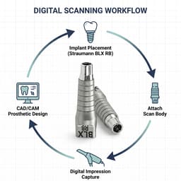 Dentaltech Straumann BLX RB Compatible Scan Body - 5