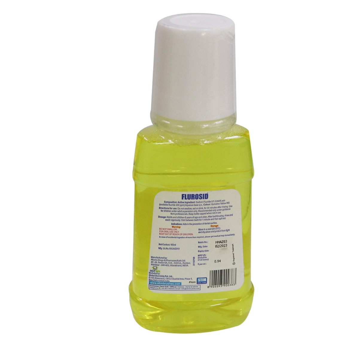 Dentaids Flurosid Mouthwash 160ml (Pack Of 12)