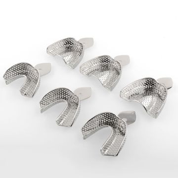 GII Impression Trays perforated stainless steel (Set of 10)