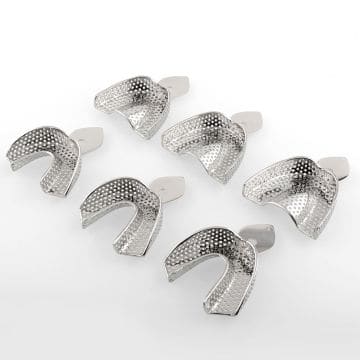 GII Impression Trays perforated stainless steel (Set of 10)