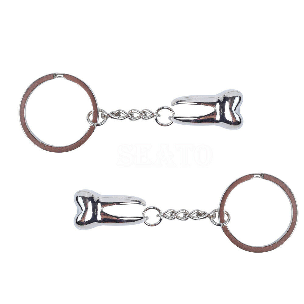 Dental Silver Tooth Key Chain