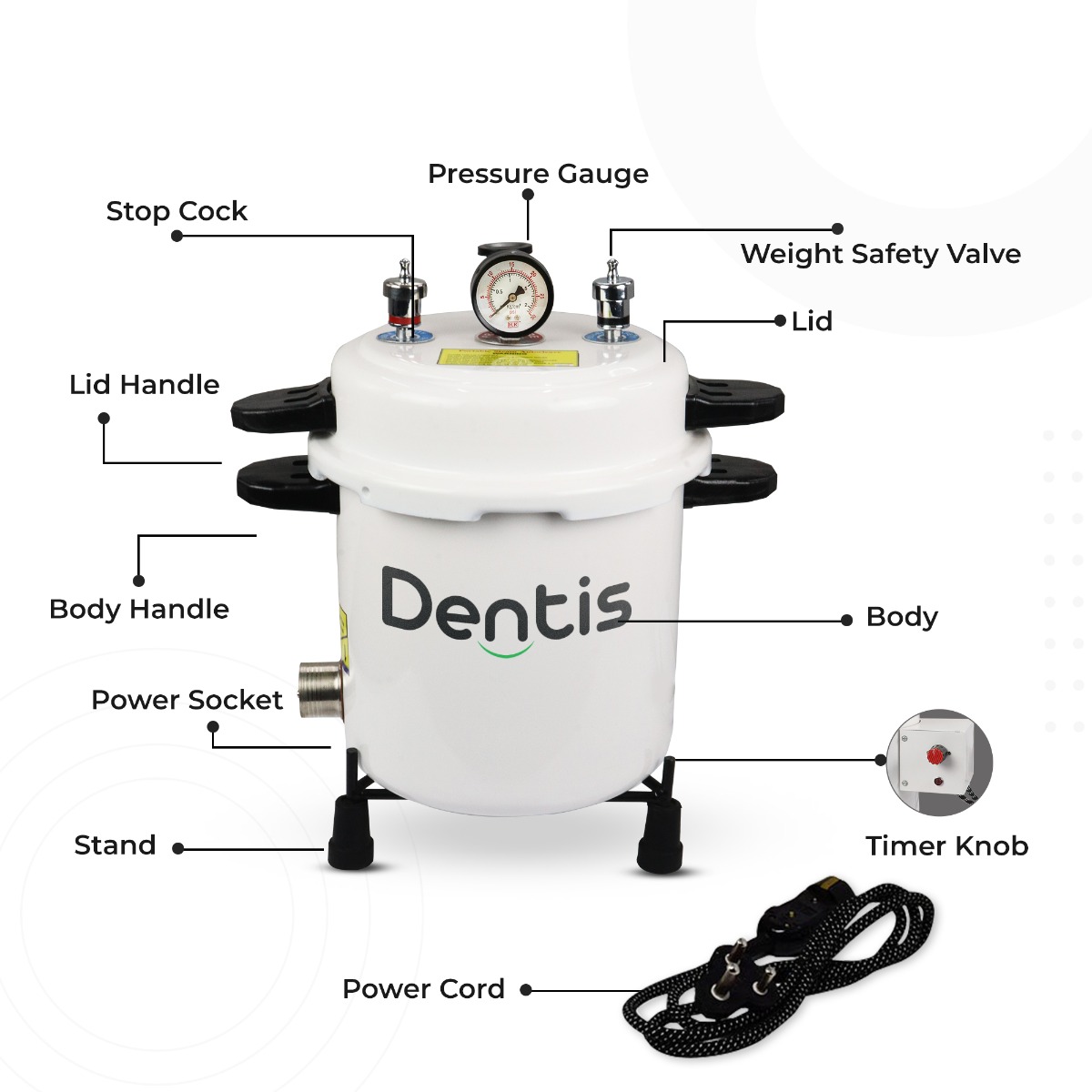 Dentis Insta-Clave Autoclave with Timer And Drum - 14L 