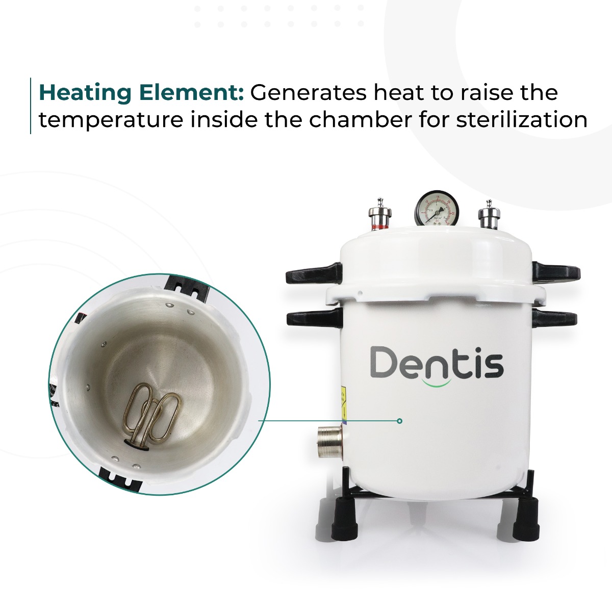 Dentis Insta-Clave Autoclave with Timer And Drum - 14L 