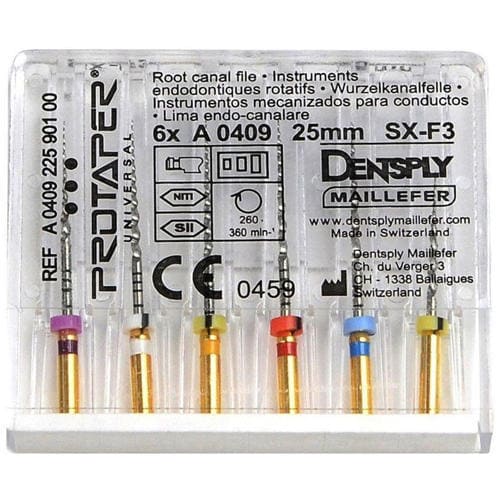 Dentsply Protaper Gold Rotary Files 25mm F3 (Pack of 6)