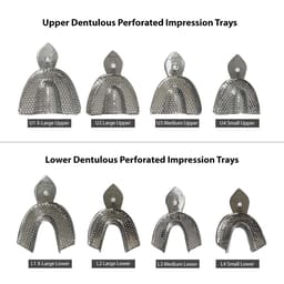 Waldent Dentulous Perforated Rim Lock Impression Trays K18/3 - 12