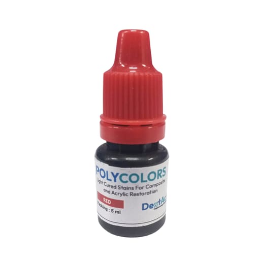 DentAct Poly Colours Light Cured Stain - Red