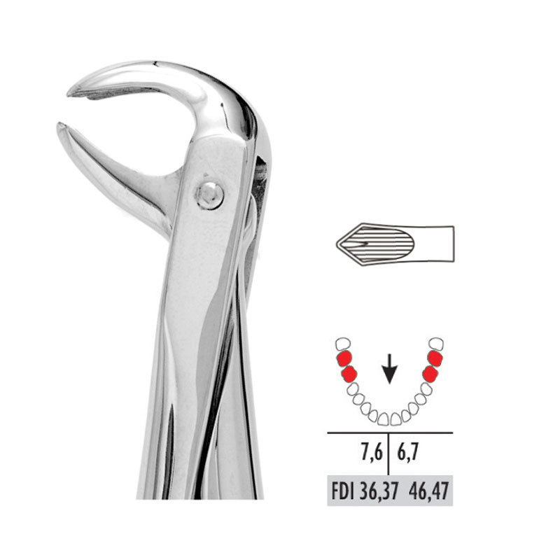 GDC Extraction Forceps Lower Molars - 73 Ergonomic (Fx73e)