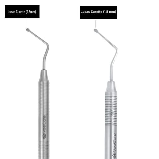 VeeCare MicroSerrated Lucas Curettes