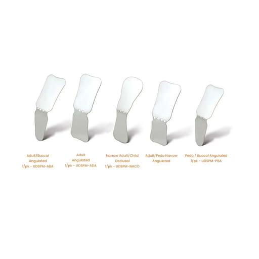 U Ortho Double Sided Stainless Steel Photographic Mirrors Angulated
