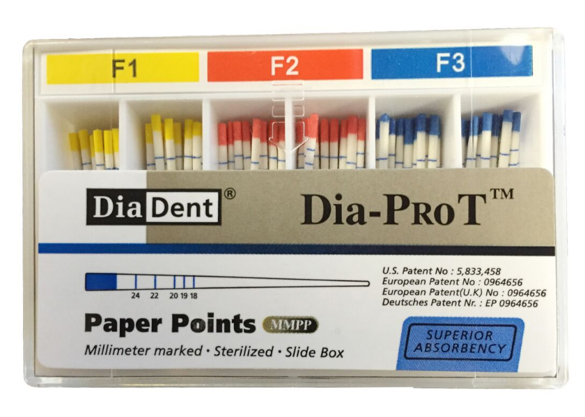 Diadent Pro T Paper Points # F1 to F3 (Pack of 100)