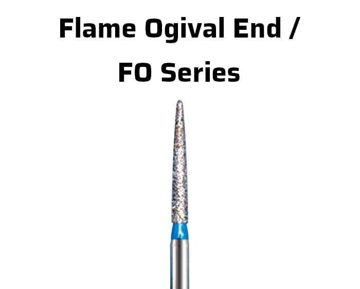 Frank Dental Flame Ogival FG Diamond Burs - Pack Of 10
