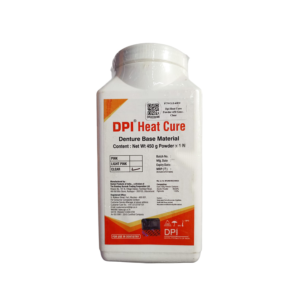 Dpi Heat Cure Powder 450 Gms - Clear