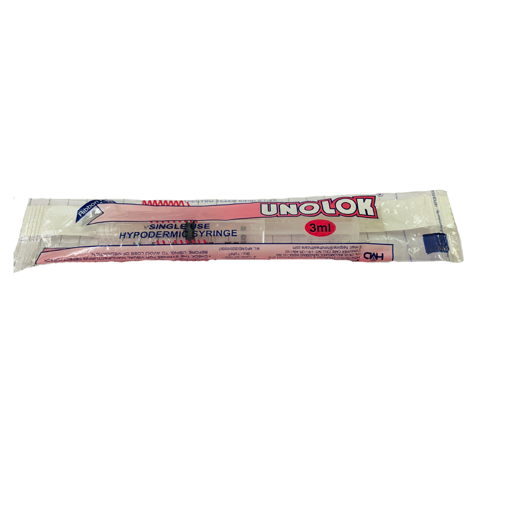 HMD Unolok Syringe Without Needle - 3ml