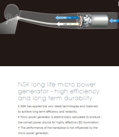 NSK Dyna LED Airotor Handpiece and Cartridges