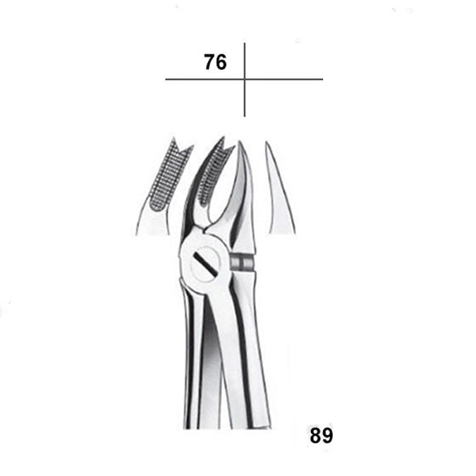 Waldent Tooth Extraction Cowhorn Forceps Upper Molars Right No.89 (1/115)