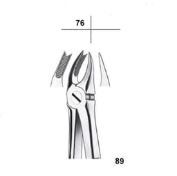 Waldent Tooth Extraction Cowhorn Forceps Upper Molars Right No.89 (1/115) - 3
