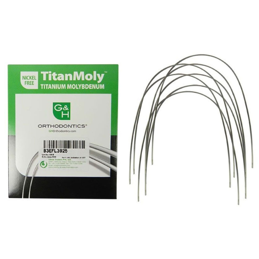 G&H TitanMoly Titanium Molybdenum Archwires (Damon Compatible) Europa Form II Pack of 10 Pcs