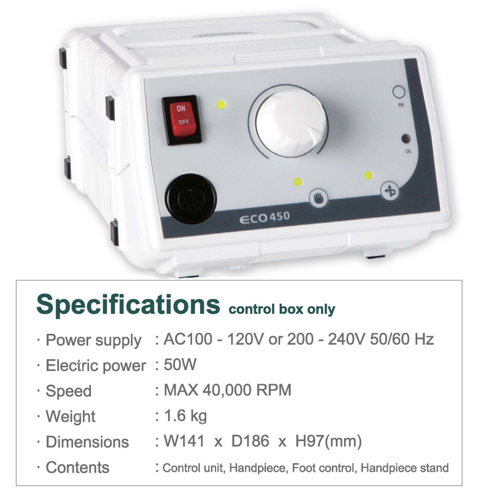 Marathon Eco 450 Laboratory Micromotor with 37L H/p.