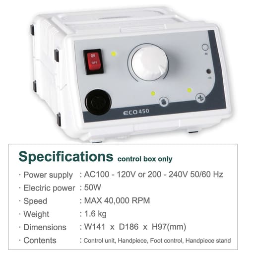 Marathon Eco 450 Laboratory Micromotor with 37L H/p.