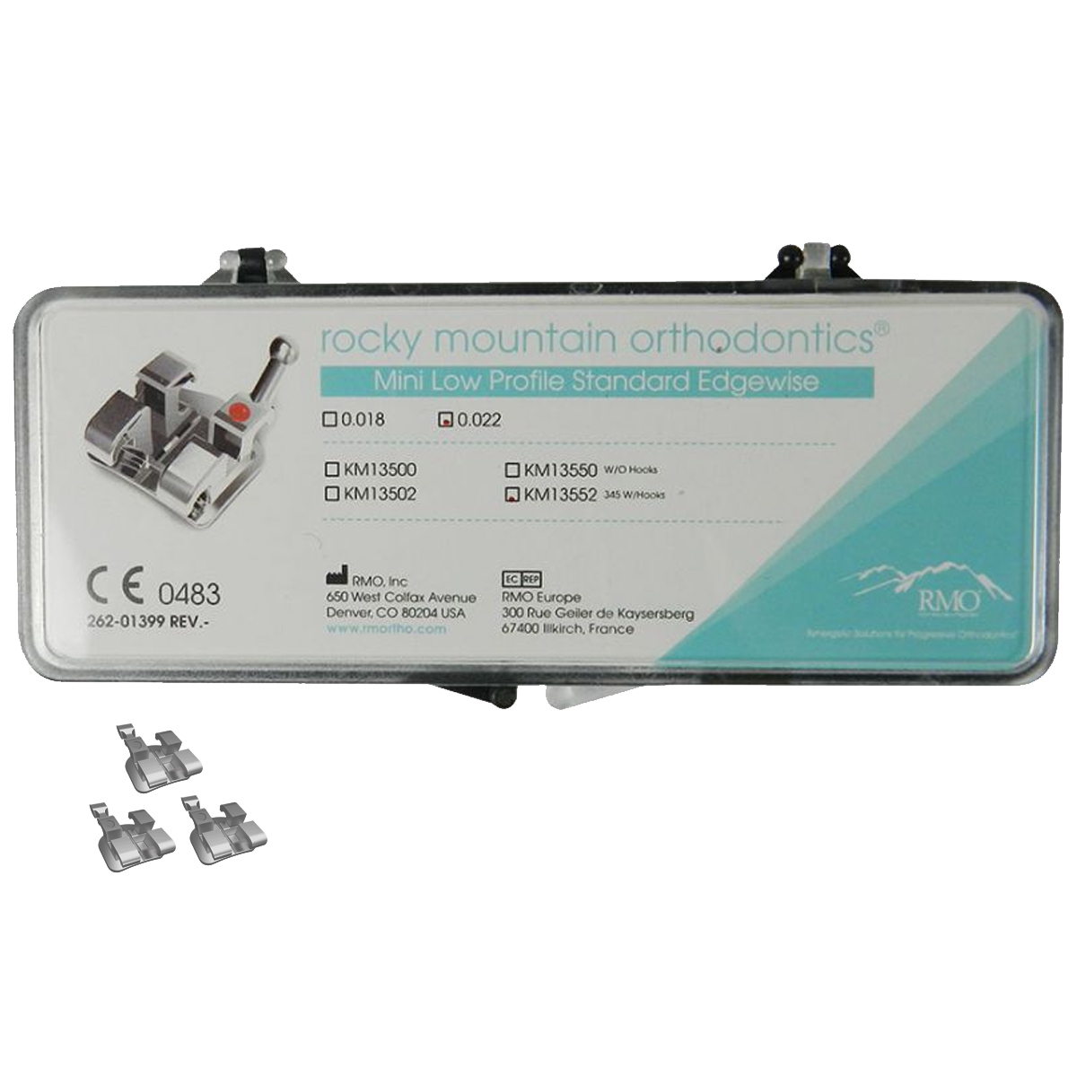 RMO Edgewise Brackets Kit with Hook 3,4,5