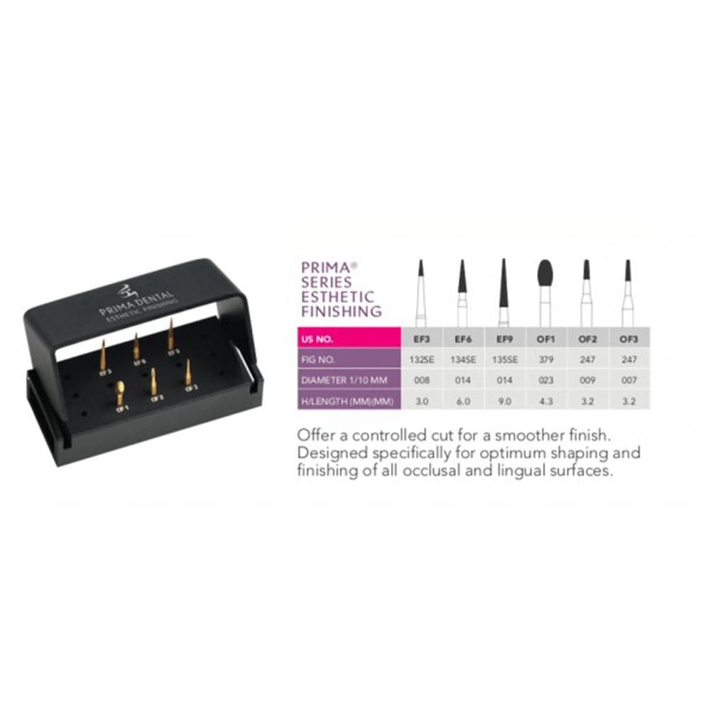 Prima Dental Esthetic Finishing Bur Kit