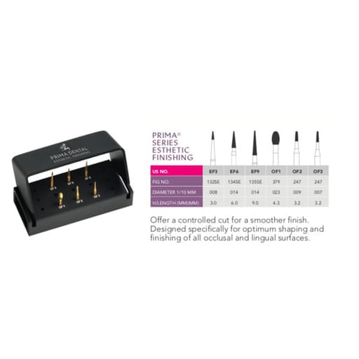 Prima Dental Esthetic Finishing Bur Kit