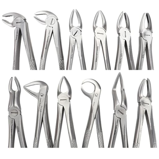 Oracraft Extraction Forceps Set Of 12 In Pouch - EFSP12
