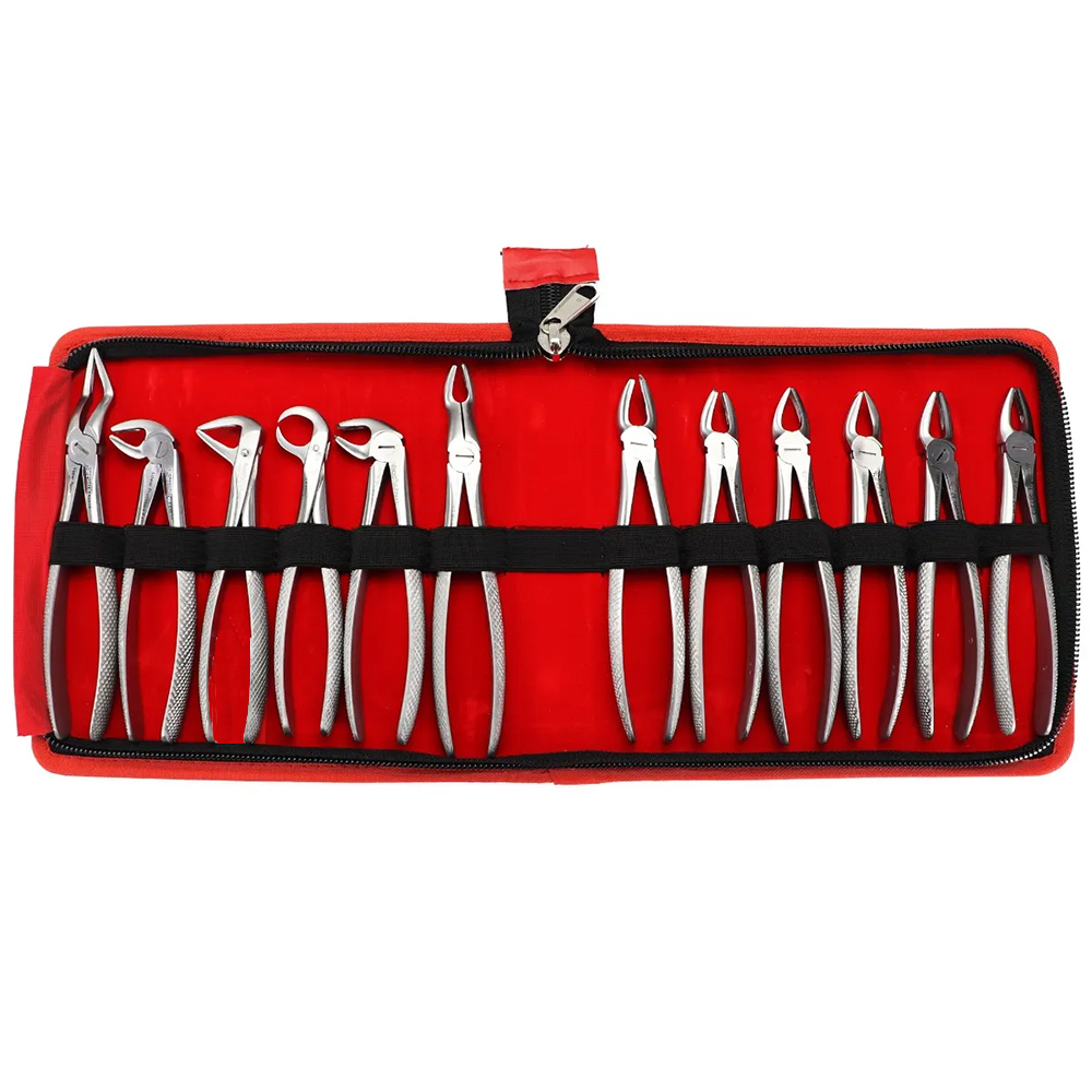 Oracraft Extraction Forceps Set Of 12 In Pouch - EFSP12