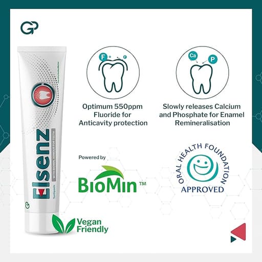 Group Pharma Elsenz Toothpaste With Biomin (Pack of 6)     