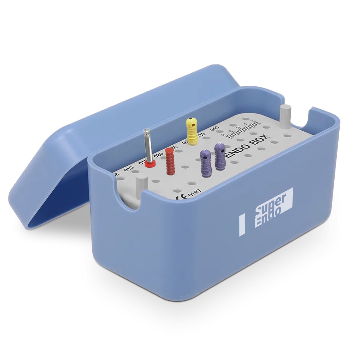 Superendo EndoBox Endodontic Files Holder Autoclavable 40 Holes - Blue