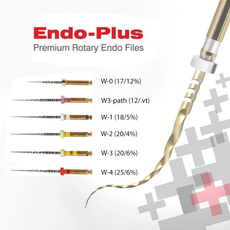 Woodpecker Endo Plus Heat Treated Gold Rotary Files