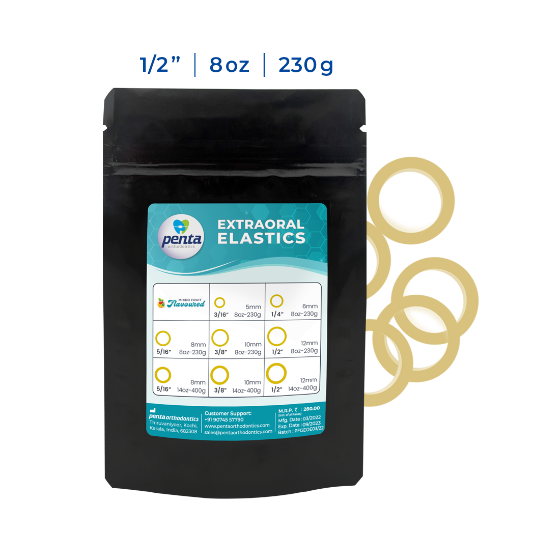 Penta Ortho Extraoral Elastics (Light)