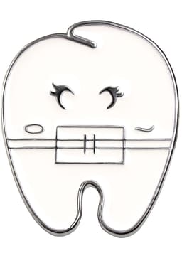 iDENTical Tooth With Bracket Shape Brooch - Pack Of 1 (ZYR-4065)