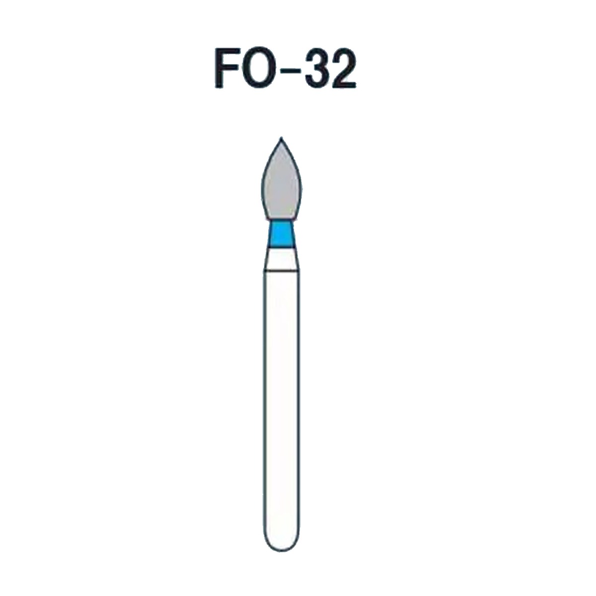 NewDiamond Flame Ogival Diamond Bur FO-32 (Pack Of 3)