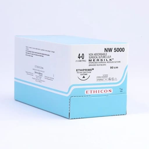 Ethicon Mersilk #4-0 Black Braided Suture