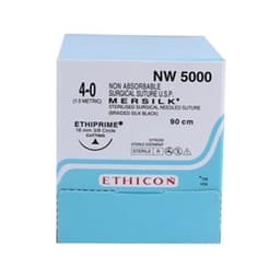 Ethicon Mersilk #4-0 Black Braided Suture - 7