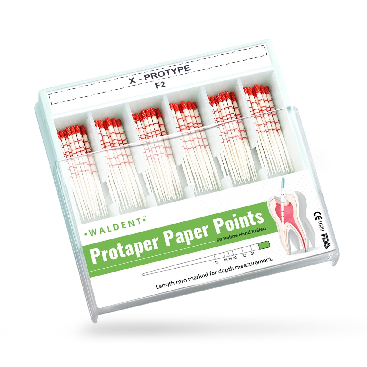 Waldent Paper Points Protaper (Length Marked) #F2