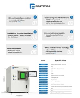 Fastform DeskFab X1 All in One Desktop Metal 3D Printer - 4
