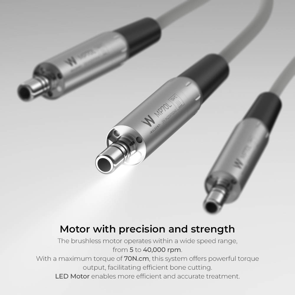 Waldent Ai Implant Touch Implant Motor With 2 Fiberoptic Implant Handpiece