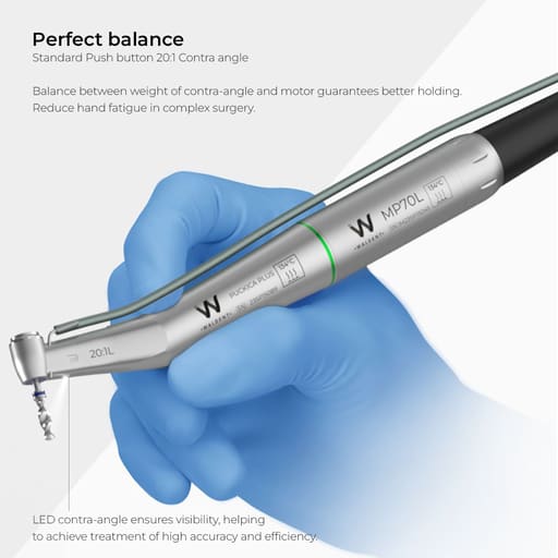 Waldent Ai Implant Touch Implant Motor With 1 Fiberoptic Implant Handpiece