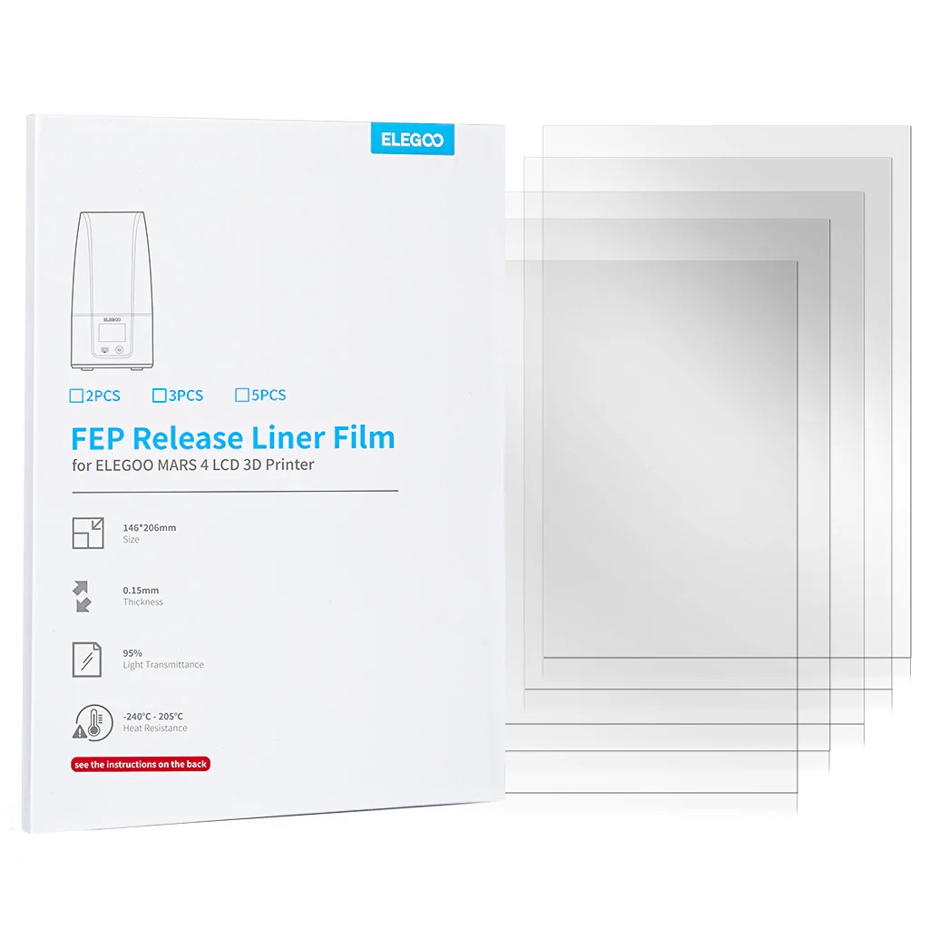 Elegoo Mars 4 Max LCD 3D Printer FEP Film (Pack of 5)