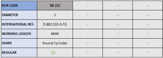 Frank Dental Round Cylinder Diamond Bur SR Series (Coarse)